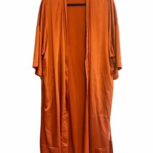 Parade Burnt Orange Satin Kimono Robe | Size Small